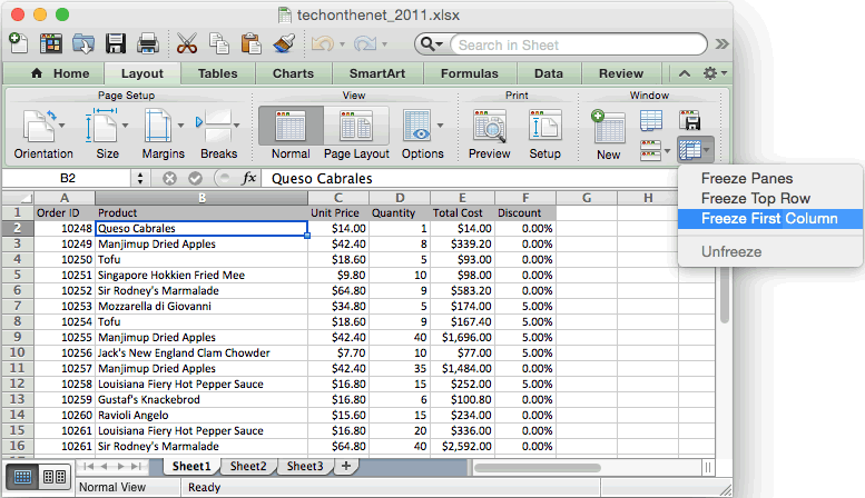 How To Freeze Cells In Excel For Mac Domshot 8768
